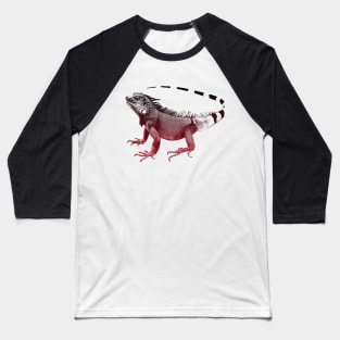 Iguana, red Iguana Baseball T-Shirt